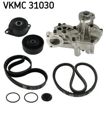 Bomba de agua + kit de correa poli V (Bomba de agua + kit correas de accesorios) SKF ref. VKMC 31030